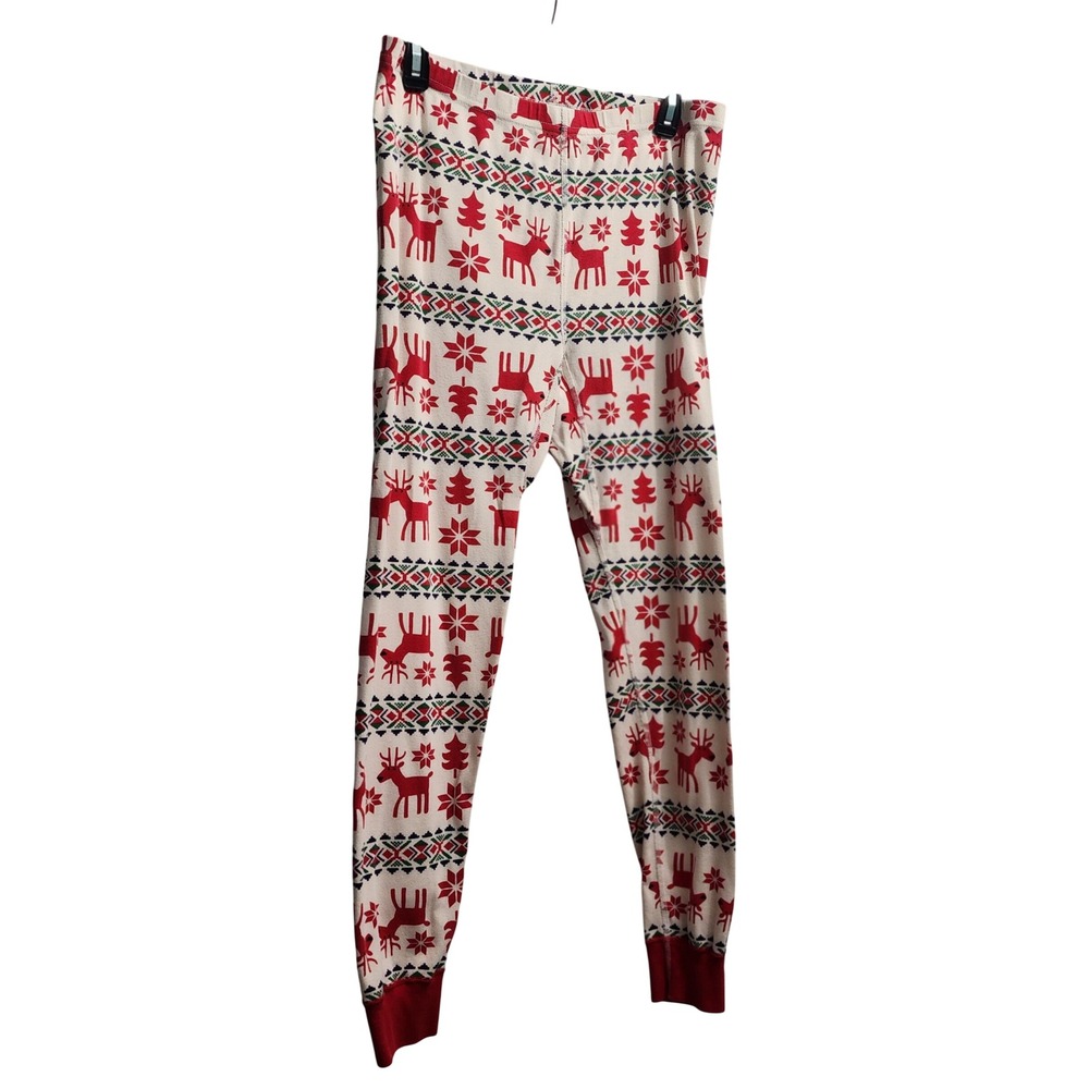Hanna Andersson Christmas Pajama Pants Organic Cotton Reindeer XL
